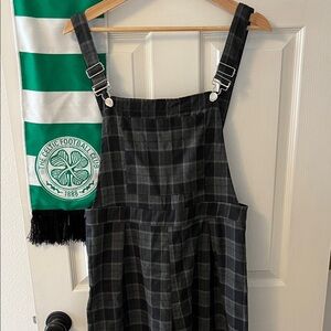 Cider Gray and Black Plaid Overalls